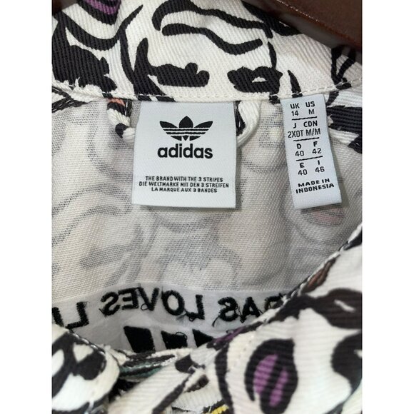 NEW ADIDAS ORIGINALS WOMENS FIORUCCI "FACES" TREFOIL TRACK JACKET Set~ MEDIUM - Picture 11 of 12